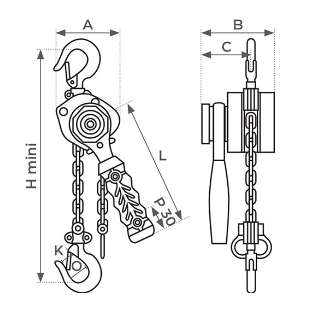 schéma dimensions